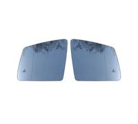 Wing Mirror Glass Wide Angle Replacement Heated Blind Spot Warning Wing Rear Mirror Glass For Benz GL ML For GLE Class W164 W166 2010-2018 Rearview Mirror(A pair)