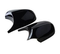Wing Mirror Housing 1 Pair M3 Carbon Fiber Pattern Rearview Side Mirror Cover Caps For BMW E90 E92 E93 LCI ABC replacement(Glossy Black)