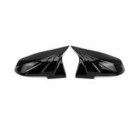 Wing Mirror Housing For BMW Series 1 2 3 4 220i 328i 420i F20 F21 F22 F23 F30 F32 F33 F36 For X1 Rearview Mirror Cover Cap Carbon Black Mirror Cover Caps (Color : Bright black)