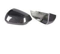 Wing Mirror Housing For Q2 SQ2 Q3 RSQ3 2017-2024 Black Side Door Wing Mirror Cover Caps Housing Carbon Fiber Mirror Cap Wing Mirror Cover Cap(Carbon pattern)