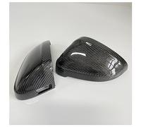 Wing Mirror Housing One Pair Real Carbon Fiber Rearview Mirror Case Side Mirror Caps Shell For A4 B9 A5 2017 2018 2019 2020 2021 Mirror Cover Caps(With Lane Assist)