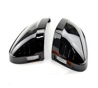 Wing Mirror Housing Rearview Mirror Cover Carbon Black And Bright Black Rearview Mirror Case Side Mirror Shell For A4 B9 2017 Up A5/S5/RS5 2016 Up One Pair(With Side Assist 2)