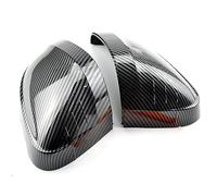 Wing Mirror Housing Rearview Mirror Cover Carbon Black And Bright Black Rearview Mirror Case Side Mirror Shell For A4 B9 2017 Up A5/S5/RS5 2016 Up One Pair(No Side Assist 1)