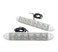 Wing Mirror Indicator 12V 2Pcs Car SUV Trucks Daytime Running Light DRL Super White Turn Signal Fog Lamp Headlights Turn Signal Light(6led)