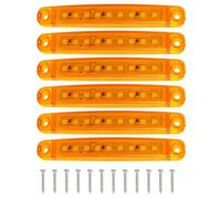 Wing Mirror Indicator 6x Amber Truck Side Marker Light 12V Yellow Signal Lamp Assembly Lighting Trailer Tractor Lorry Cab Bus Warning Clearance Lights Turn Signal Light