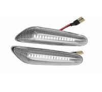 Wing Mirror Indicator For BMW E60 E61 E90 E91 E87 E81 E83 E84 E88 E92 E93 E82 E46 1 3 5 Series Sequential Flashing LED Turn Signal Side Marker Light Rearview Mirror Indicator Lamp(Crystal)