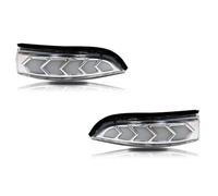 Wing Mirror Indicator LED Car Front Side Mirror Turn Signal Lights W/White Welcome Lights For Toyota For Avalon For Corolla For Corolla IM For Prius C Turn Signals Indicators(Clear Lens)