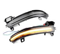 Wing Mirror Indicator LED Dynamic Turn Signal Light Flasher Flowing Water Blinker Flashing Light For BMW For F20 F21 F22 F30 E84 1 2 3 4 Series Mirror Indicator Light(Smoked black)