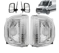 Wing Mirror Indicator Light Lamp Lens Clear Left and Right Side Set Pair For Mercedes Sprinter W907 W910 2019 Onwards | OEM 9109064700, 9109064600, A9109064700, A9109064600 | Only Fits 2019 Onwards