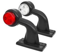 Wing Mirror Indicator Trailer Lighting Red White Elbow Side Marker LED Lights Outline Lamp Lorry Truck Parts Transporter Clearance Marker Assemblies Turn Signal Light(Elbow)
