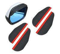Wing Mirror Rain Deflector, 2Pair Car Mirror Rain Protector Universal Car Side Mirror Rain Guards, Carbon Fiber Mirror Covers Cap, Smoke Guard Rear View Mirror Protector for Cars, SUV, Trucks