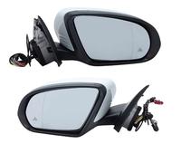 Wing Mirror Replacement 16/18 Pins Rear View Mirror Assembly For Benz C-Class W205 2015-2020 White Left-Hand Drive Wing Mirrors Car Accessories Door Rear View Mirror(1 pair)