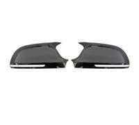 Wing Mirror Shell Compatible With For A4 S4 B8 8K 2008 2009 Car Rearview Side Mirror Cover For Wing Cap Exterior Door Rear View Case Trim Carbon Fiber Pattern Look(Black)