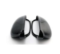 Wing Mirror Shell Compatible With VW For EOS 2006 2007 2008 For Wing Mirror Covers Caps Side Exterior Mirror Cap Mirror Covers Replacement(Black Carbon)
