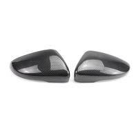 Wing Mirror Shell Compatible With VW For EOS 2008 2009 2010 2011 2012 2013 Carbon Fiber Pattern Mirror Cover Replacement Door For Wing Mirror Cover Cap(Black Carbon)