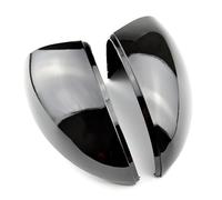 Wing Mirror Shell Compatible With VW For EOS 2011 2012 2013 2014 2015 Carbon Fiber Pattern Replacement Rearview Mirror Cover Side Mirror Caps Cover(Black)