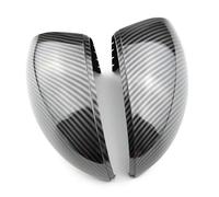 Wing Mirror Shell Compatible With VW For EOS 2011 2012 2013 2014 2015 Carbon Fiber Pattern Replacement Rearview Mirror Cover Side Mirror Caps Cover(Black Carbon)