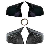 Wing Mirror Trim Cover For Tesla For Model Y 2019-2023 Rearview Mirror Cover ABS+Carbon Fiber Reversing Mirror Cover Side Mirror Cover(Bright black)