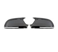 Wing Mirror Trim Cover Pair Side Wing Mirror Cover For A4 S4 A5 S5 B8 8T 2009-2012 Add On Side Rear View Mirror Cap Cover Side Mirror Cover(Bright black)