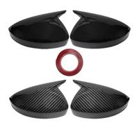 Wing Mirror Trim Cover Rearview Mirror Cover Side Reversing For VW For Tiguan MK2 2017-2022 Rear View Mirror Trim Caps Side Mirror Cover(Carbon Look)