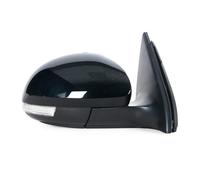 Wing Mirror Unit For VW For Tiguan 2009-2016 Wing Door Side Mirror Assembly Assy Rearview Mirror Cover Frame Glass Lens Turn Signal Light Lamp Wing Mirror Electric(6pins black right)