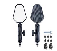 Wing Mirrors Universal Foldable Rear View Mirror Hd For Street Dirt Quad Bike Motorcycle Side Mirrors(Carbon Fiber Look)