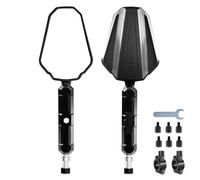 Wing Mirrors Universal Foldable Rear View Mirror Hd For Street Dirt Quad Bike Motorcycle Side Mirrors(Black)