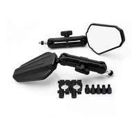 Wing Mirrors Universal Motorcycle Side Mirrors Foldable Rear View Mirror 360° Adjustment M8 M10 Bolt Handlebar