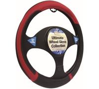 Wing Mirrors World MG MGTF Black & Red Steering Wheel Cover Glove 37cm