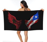 Wing Morocco Moroccan And Porto Rico Flag Beach Towel, Quick Dry Bath Towels Premium Beach Blanket For Camping Pool Women 80X130Cm