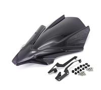 Wing Motorcycle Spoiler Windshield WindScreen Front Screen Accessoris Transparent/Smoke Black For Yamaha For MT-07 2021-(Smoke black)