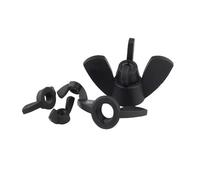 Wing nut 10-50PCS nylon wing nut m4 m5 m6 m8 m10 m12 black or white nylon(Black,M8 10pcs)
