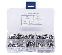 Wing Nut, 50PCS M3 M4 M5 M6 M8 Stainless Steel Wing Nuts Hand Tighten Fastener Kit for Automotive Maintenance Machinery and more