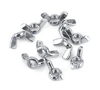 Wing Nut, DIN315 SS316 Stainless Steel 10 Pcs M3 M4 M5 M6 M8 (Optional) Butterfly Nuts Hardware Set(M5)