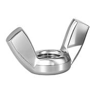 Wing nut Nuts M3 M4 M5 M6 M8 M10 M12 Carbon Steel Wing Nuts Hand Tighten Wingnuts 304 Stainless Steel(304 Stainless Steel,M5 (20pcs))