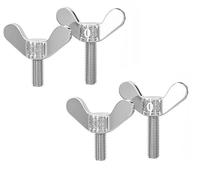 wing nuts, 4pcs Stainless Steel Butterfly Wing Bolts And Nuts Set - Durable Hand Screw Fasteners For Welding And Assembly(M5*75mm)