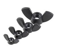 Wing Nuts 50pcs Black/White Plastic Nut Wingnut Butterfly Nut Nylon Wing Nut M3 M4 M5 M6 M8 M10 M12 (Color : Black, Size : M3)