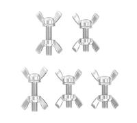 wing nuts, 5pcs Stainless Steel Butterfly Wing Bolts - Double Headed Screws For DIY, Machinery & Electronic Equipment(M6*45mm)