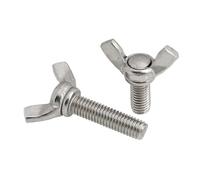 Wing Nuts Assortment Kit, 304 Stainless Steel Wing Nuts Bolts Butterfly Thumb Screws(10mm,M3 10PC)