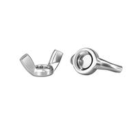 Wing Nuts Butterfly M3 M4 M5 M6 M8 M10 M12 Carbon Steel Hand Tighten Wingnuts 304 Stainless Nut(304 Stainless Steel,M5 (20pcs))