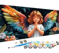 Wing Paint by Numbers for Adults Beginner,Adult Paint by Numbers Angel Pattern Large 50 x 100 cm,DIY Adult Crafts Canvas Oil Painting with Paints 3 Brushes,Christmas Decorations,Without Frame Z-273
