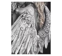 Wing Paint by Numbers for Adults, FigureArt Paint by Numbers for Children, DIY Hobbies for Adults Women Canvas for Painting 16 x 12 in, Wall Art for Living Room Decor Gifts for Women model-0819
