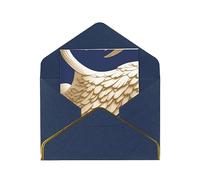 Wing Printed Pattern Print Blank Greeting Cards, Pearl Paper Envelopes Suitable For Various Occasions - Anniversary Cards, Thank You Cards, Holiday Cards, Wedding Cards, Congratulations, And More