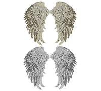 Wing Sequin, Alas De Angel 2 Pairs DIY Clothes Wing Sequin Patch Applique Clothing Dress Skirt Decorative Accessories