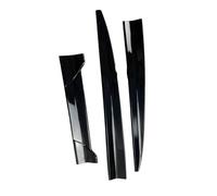 Wing Trunk Decoration Fixed Wind Wing Free Perforated Top Center Spoiler Car Spoiler Universal 3pcs(138CM-Bright black)