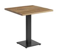 wingate medium wooden square dining table in rustic antique