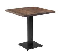 wingate medium wooden square dining table in smoked