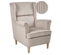 Wingback Chair ABSON Corduroy Beige