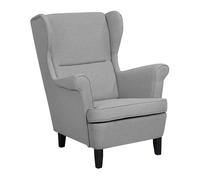 Wingback Chair ABSON Fabric Grey