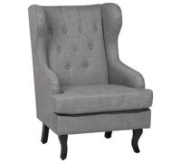 Beliani Wingback Chair Alta Fabric Grey